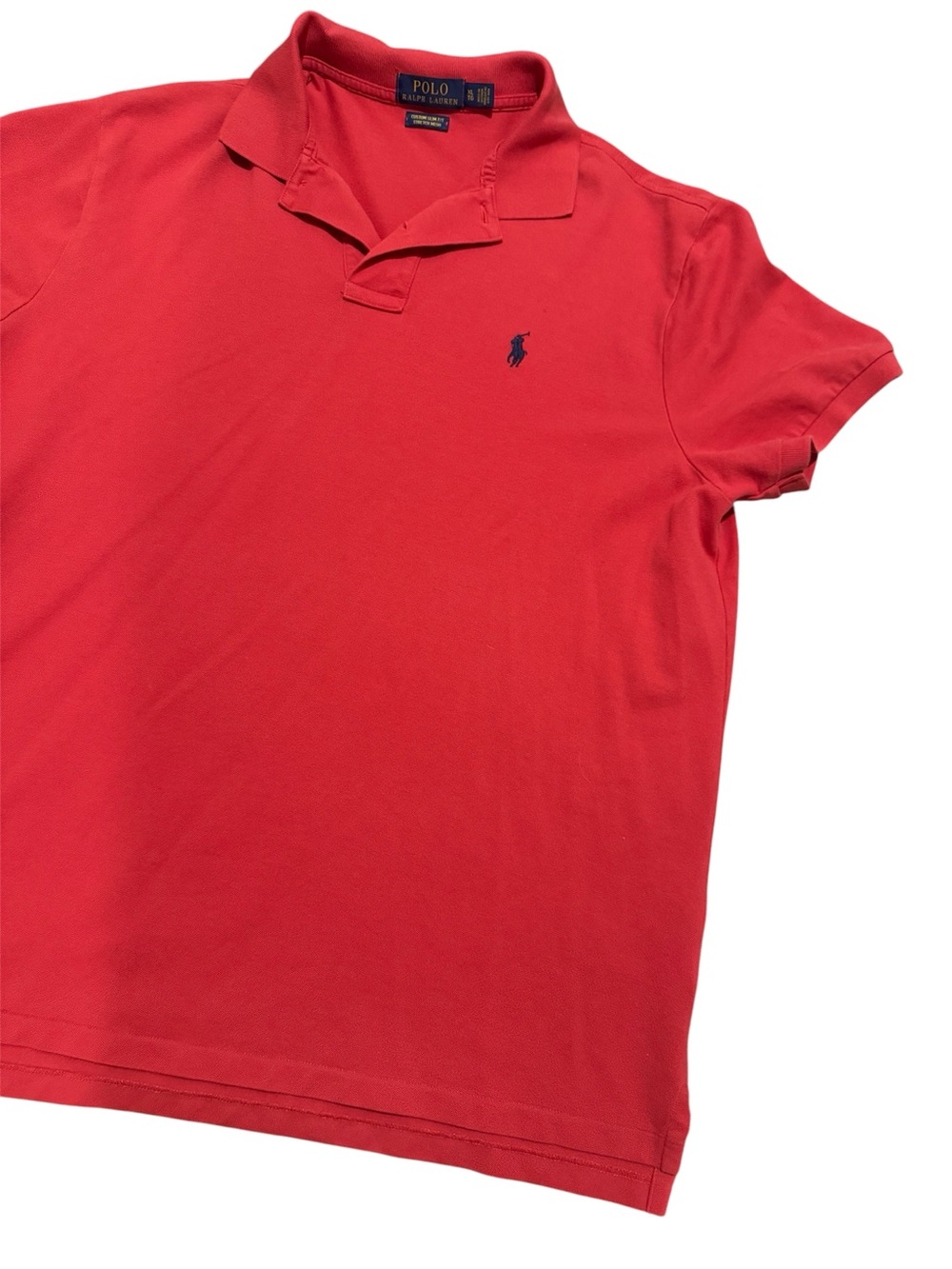 😎Polo by Ralph Lauren Men’s Red Classic Slim Fit Fall Casual Polo Shirt | XL